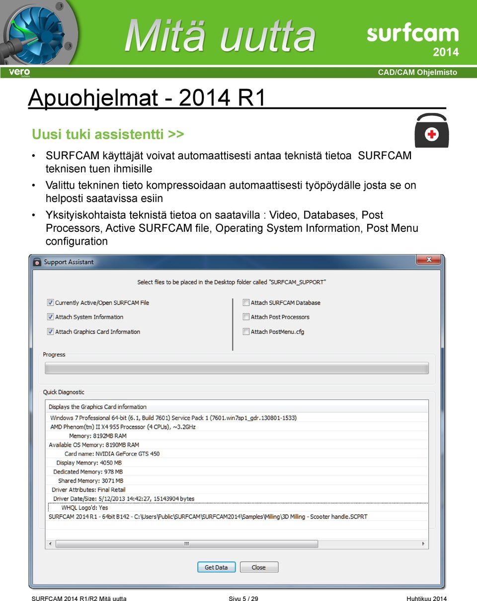 helposti saatavissa esiin Yksityiskohtaista teknistä tietoa on saatavilla : Video, Databases, Post Processors,