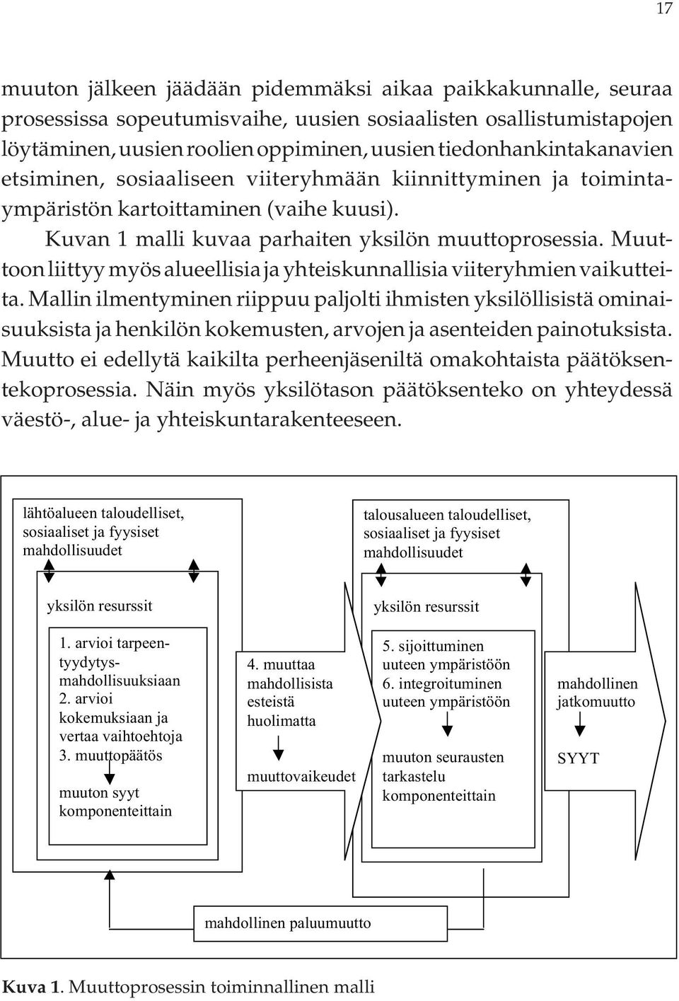 Muuttoon liittyy myös alueellisia ja yhteiskunnallisia viiteryhmien vaikutteita.