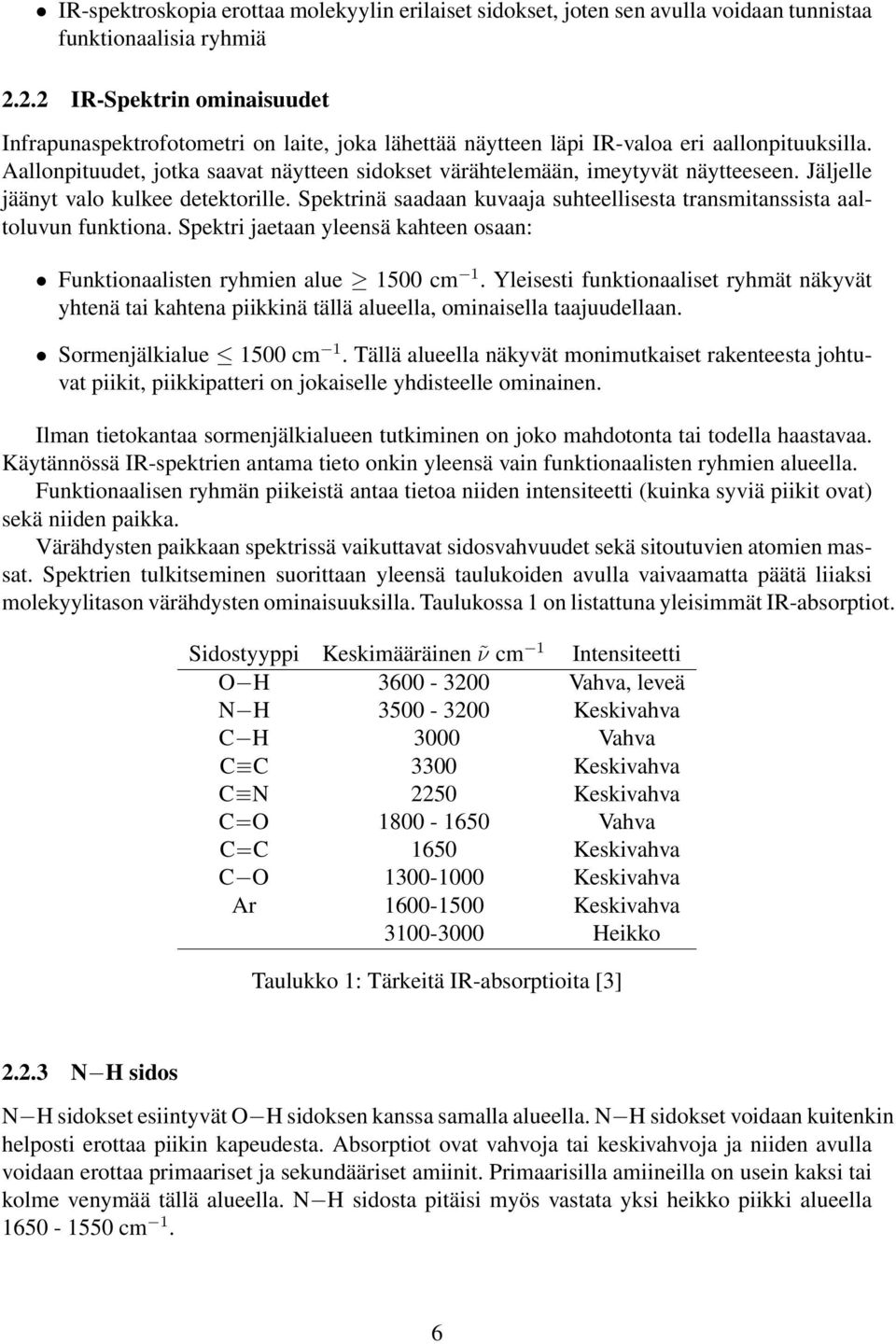 Aallonpituudet, jotka saavat näytteen sidokset värähtelemään, imeytyvät näytteeseen. Jäljelle jäänyt valo kulkee detektorille.