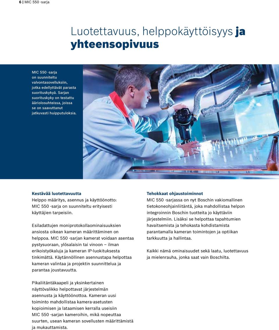 Kestävää luotettavuutta Helppo määritys, asennus ja käyttöönotto: MIC 550 -sarja on suunniteltu erityisesti käyttäjien tarpeisiin.