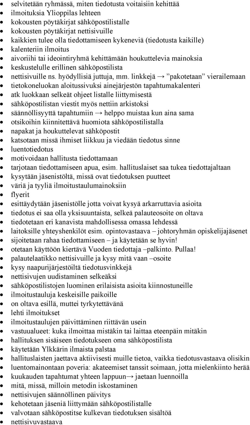 hyödyllisiä juttuja, mm.