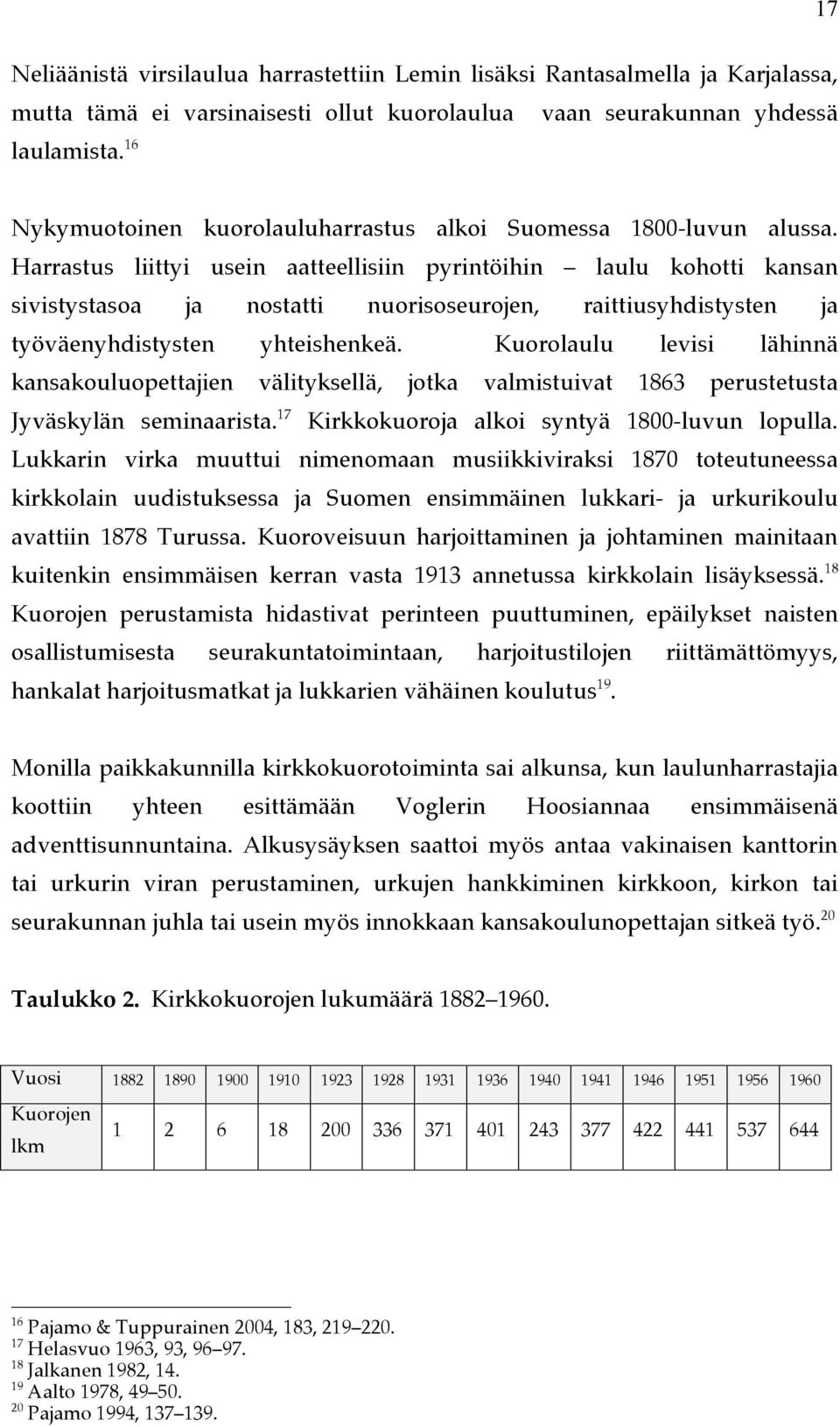 Harrastus liittyi usein aatteellisiin pyrintöihin laulu kohotti kansan sivistystasoa ja nostatti nuorisoseurojen, raittiusyhdistysten ja työväenyhdistysten yhteishenkeä.