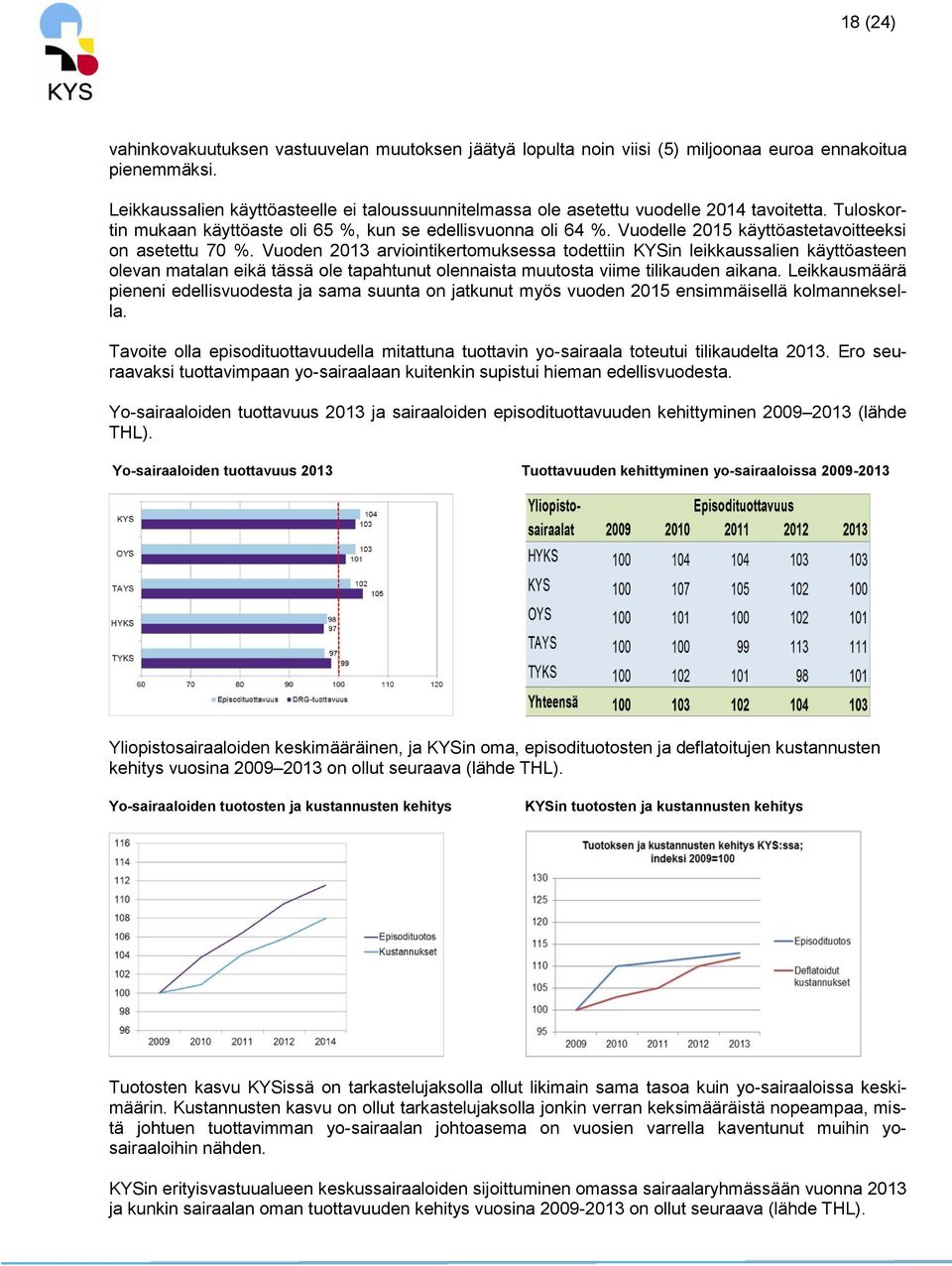 Vuodelle 2015 käyttöastetavoitteeksi on asetettu 70 %.