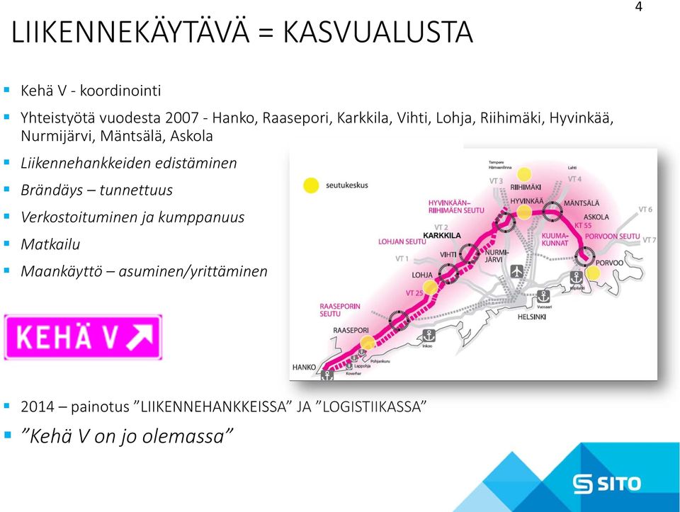 Liikennehankkeiden edistäminen Brändäys tunnettuus Verkostoituminen ja kumppanuus Matkailu