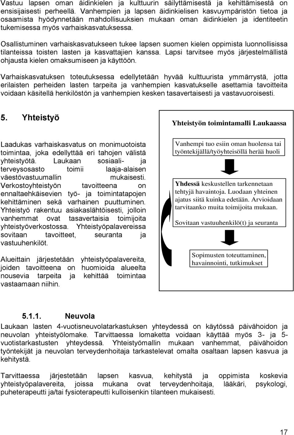 Osallistuminen varhaiskasvatukseen tukee lapsen suomen kielen oppimista luonnollisissa tilanteissa toisten lasten ja kasvattajien kanssa.