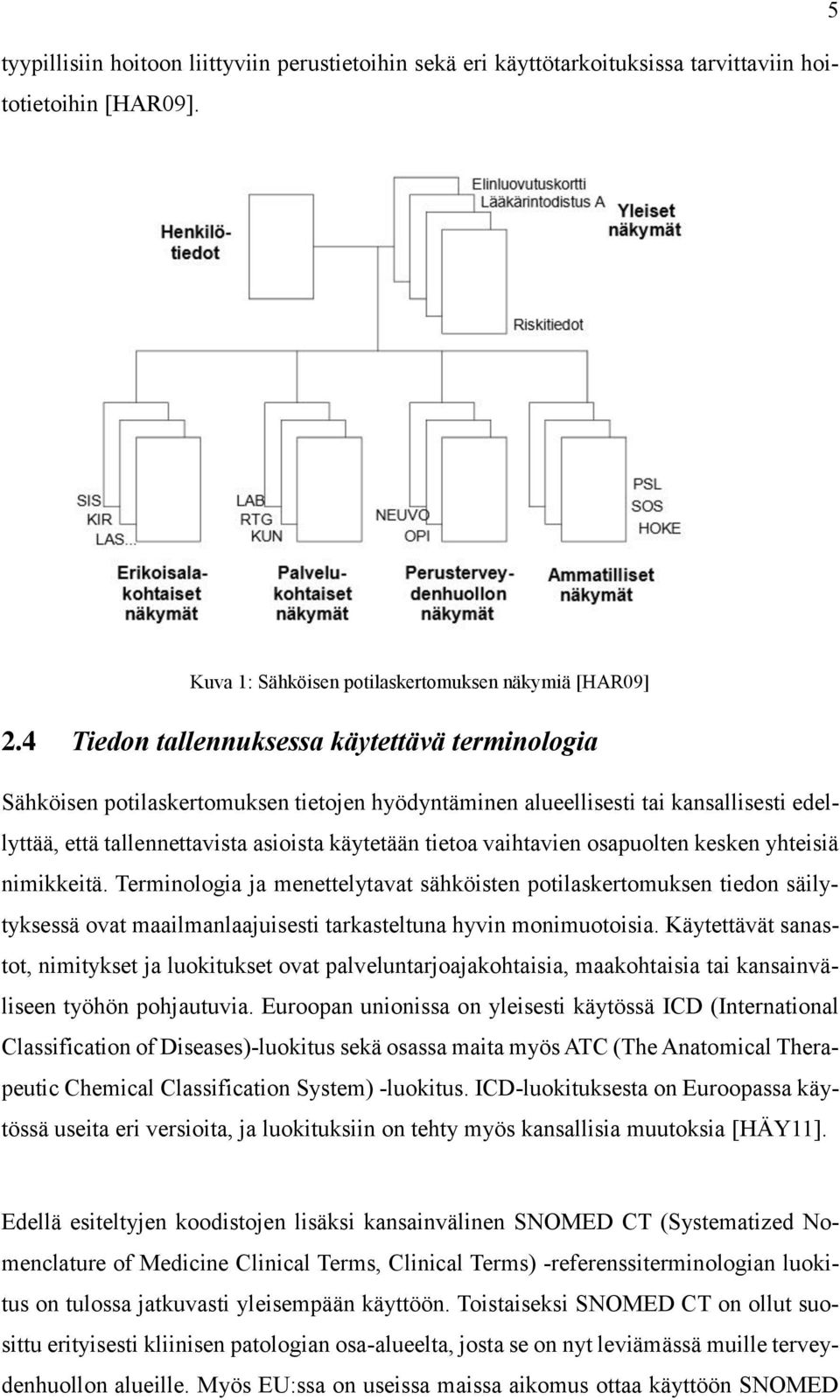 vaihtavien osapuolten kesken yhteisiä nimikkeitä. Terminologia ja menettelytavat sähköisten potilaskertomuksen tiedon säilytyksessä ovat maailmanlaajuisesti tarkasteltuna hyvin monimuotoisia.