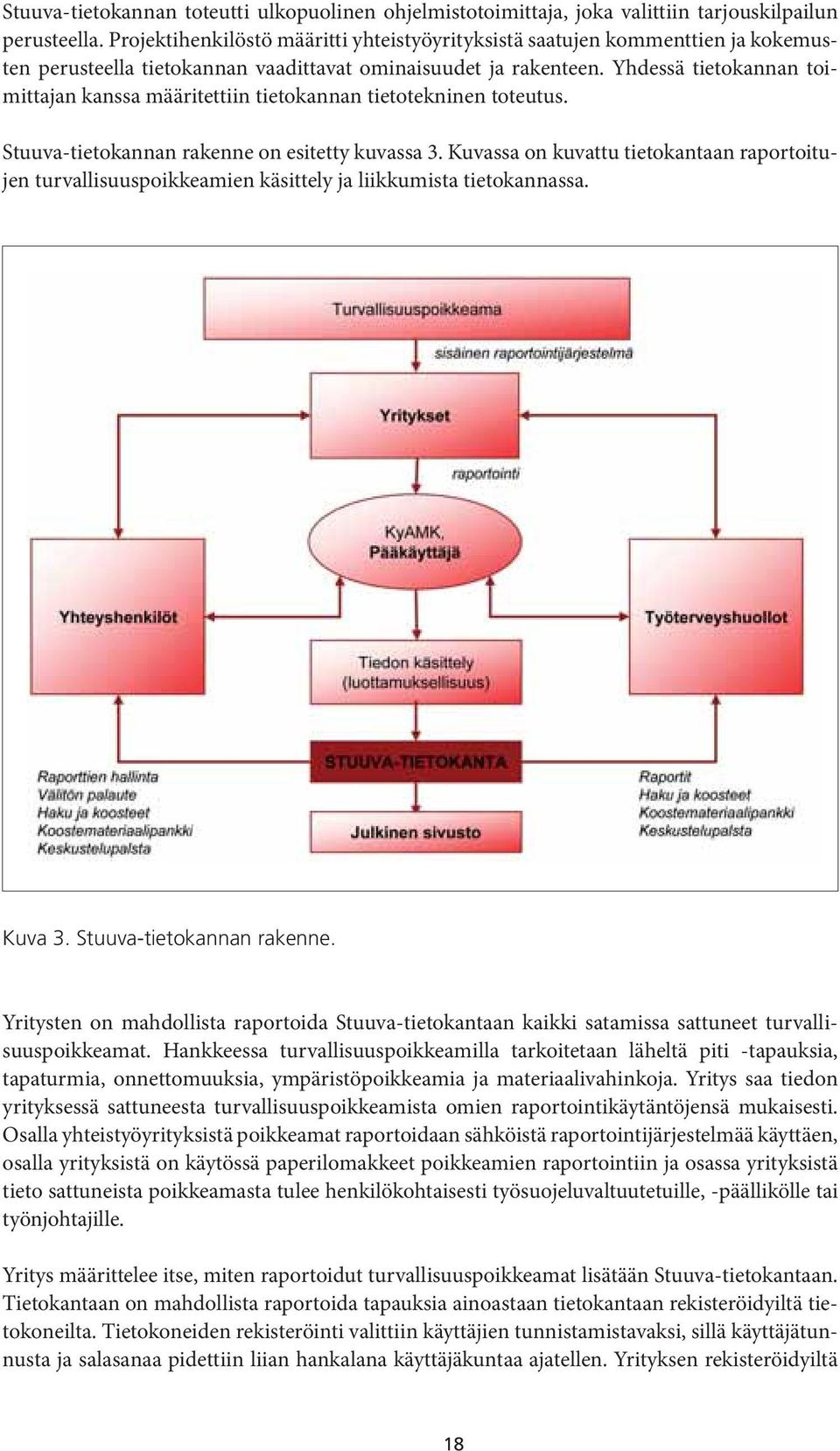 Yhdessä tietokannan toimittajan kanssa määritettiin tietokannan tietotekninen toteutus. Stuuva-tietokannan rakenne on esitetty kuvassa 3.