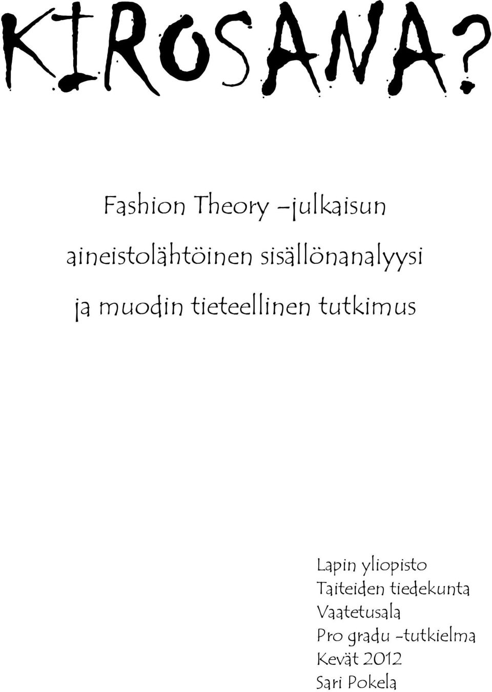 sisällönanalyysi ja muodin tieteellinen tutkimus