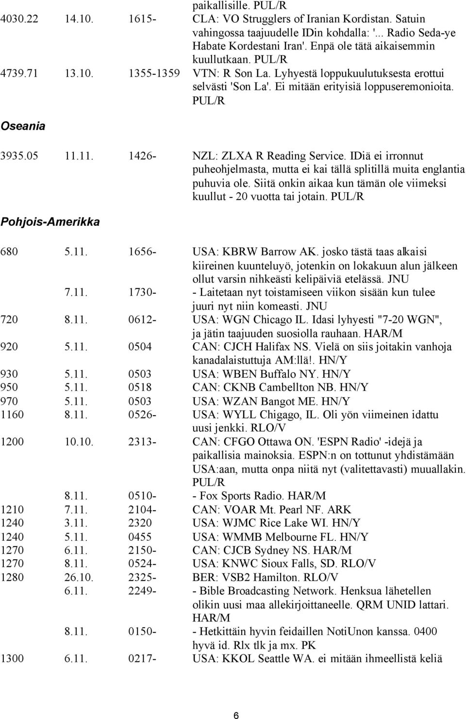 05 11.11. 1426- NZL: ZLXA R Reading Service. IDiä ei irronnut puheohjelmasta, mutta ei kai tällä splitillä muita englantia puhuvia ole.