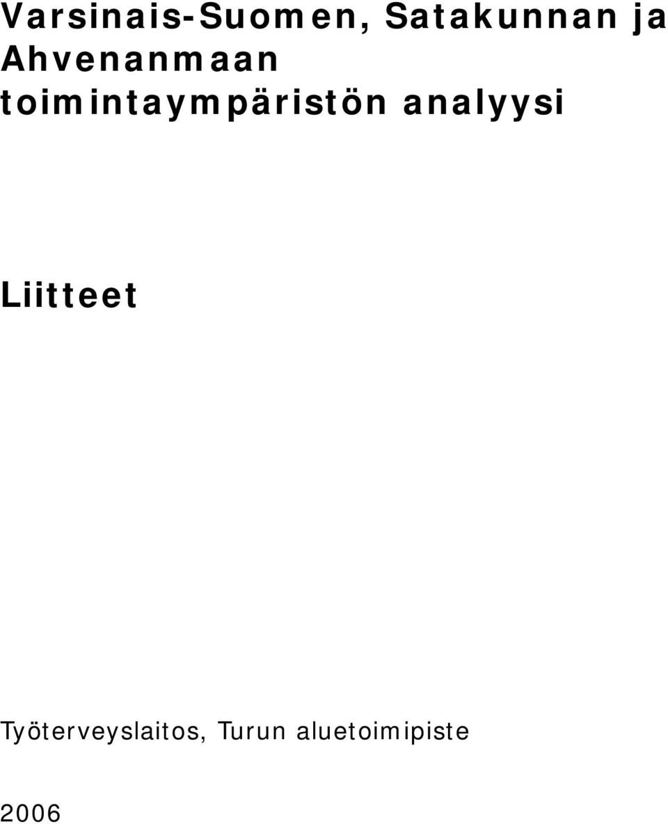 toimintaympäristön analyysi