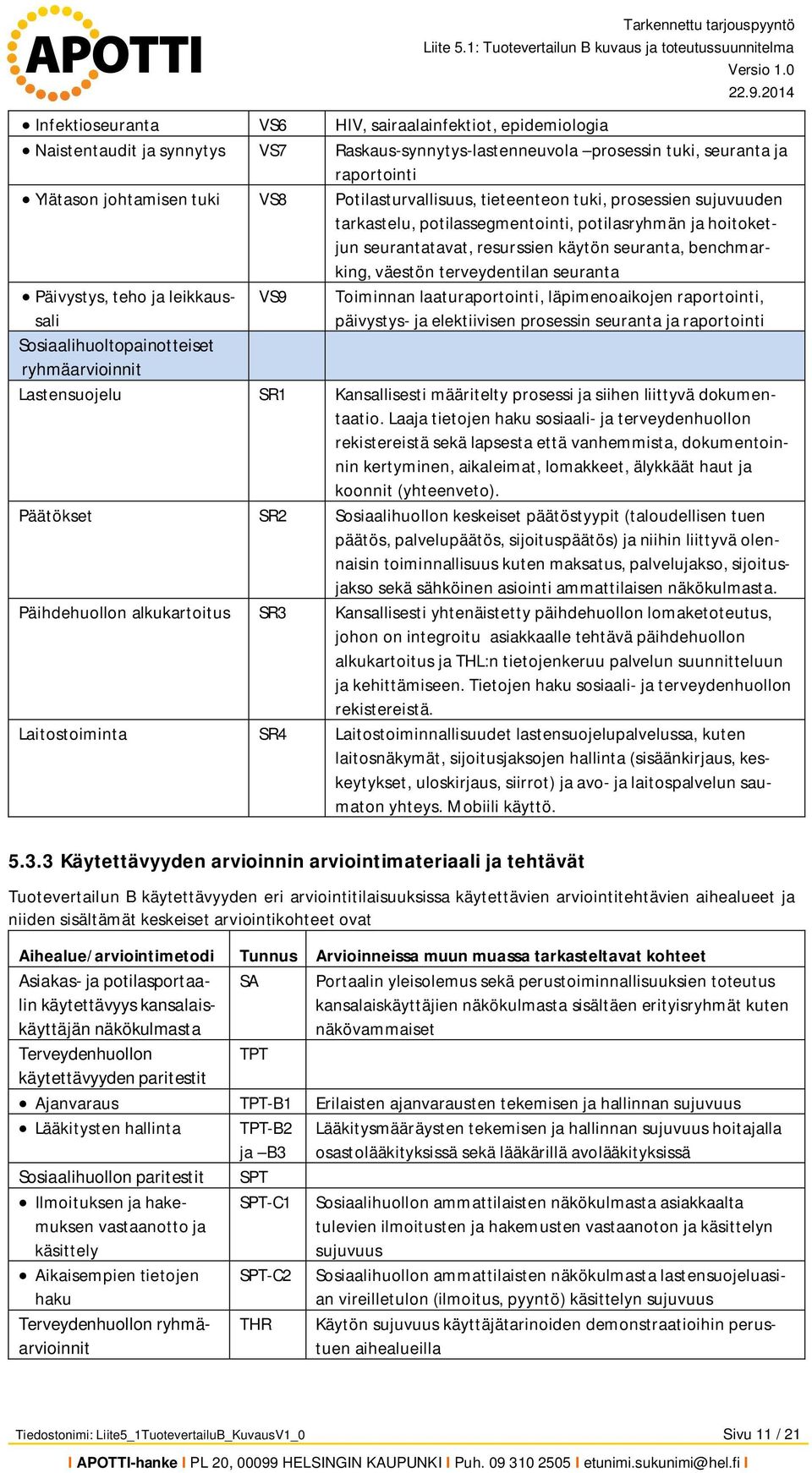 terveydentilan seuranta Päivystys, teho ja leikkaussali VS9 Toiminnan laaturaportointi, läpimenoaikojen raportointi, päivystys- ja elektiivisen prosessin seuranta ja raportointi