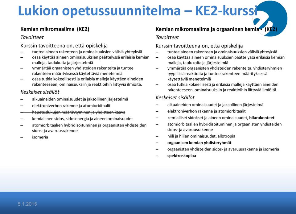 kokeellisesti ja erilaisia malleja käyttäen aineiden rakenteeseen, ominaisuuksiin ja reaktioihin liittyviä ilmiöitä.