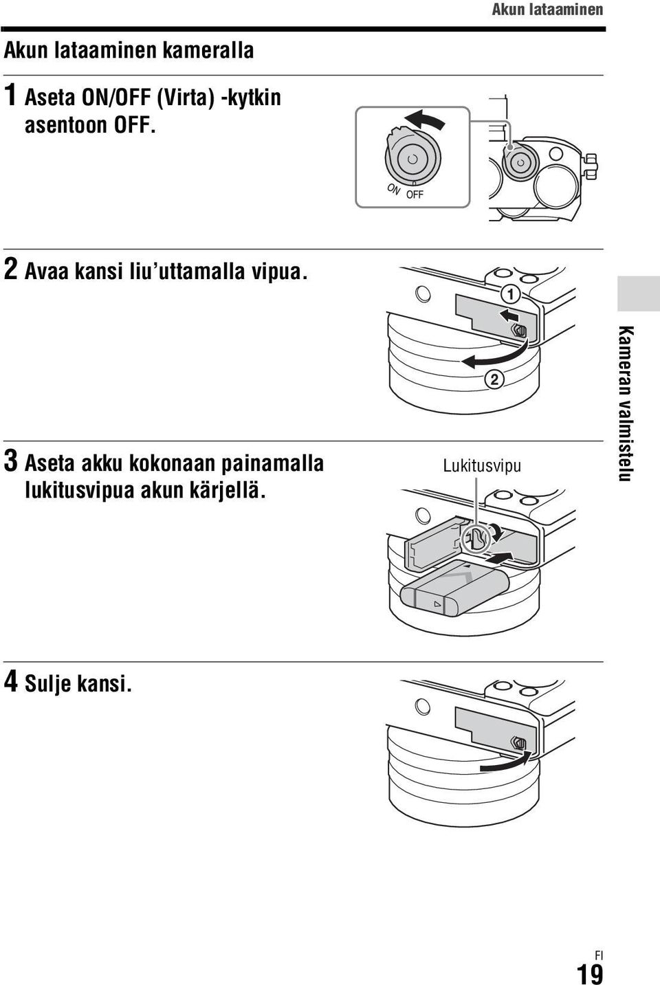 2 Avaa kansi liu uttamalla vipua.