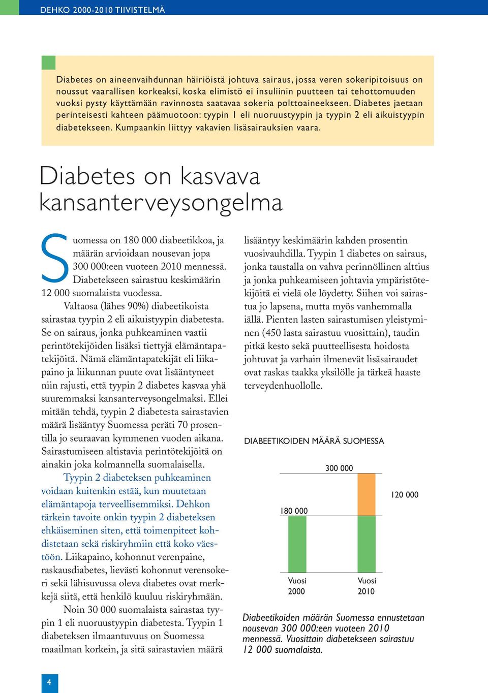 Diabetes jaetaan perinteisesti kahteen päämuotoon: tyypin 1 eli nuoruustyypin ja tyypin 2 eli aikuistyypin diabetekseen. Kumpaankin liittyy vakavien lisäsairauksien vaara.