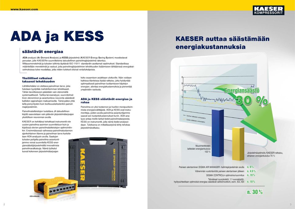 Standardissa määritellään menetelmät ja vastuut, joita paineilmajärjestelmien tehokkuuden lisäämiseen tähtäävissä energiakatselmuksissa tulee noudattaa, jotta niiden tulokset olisivat