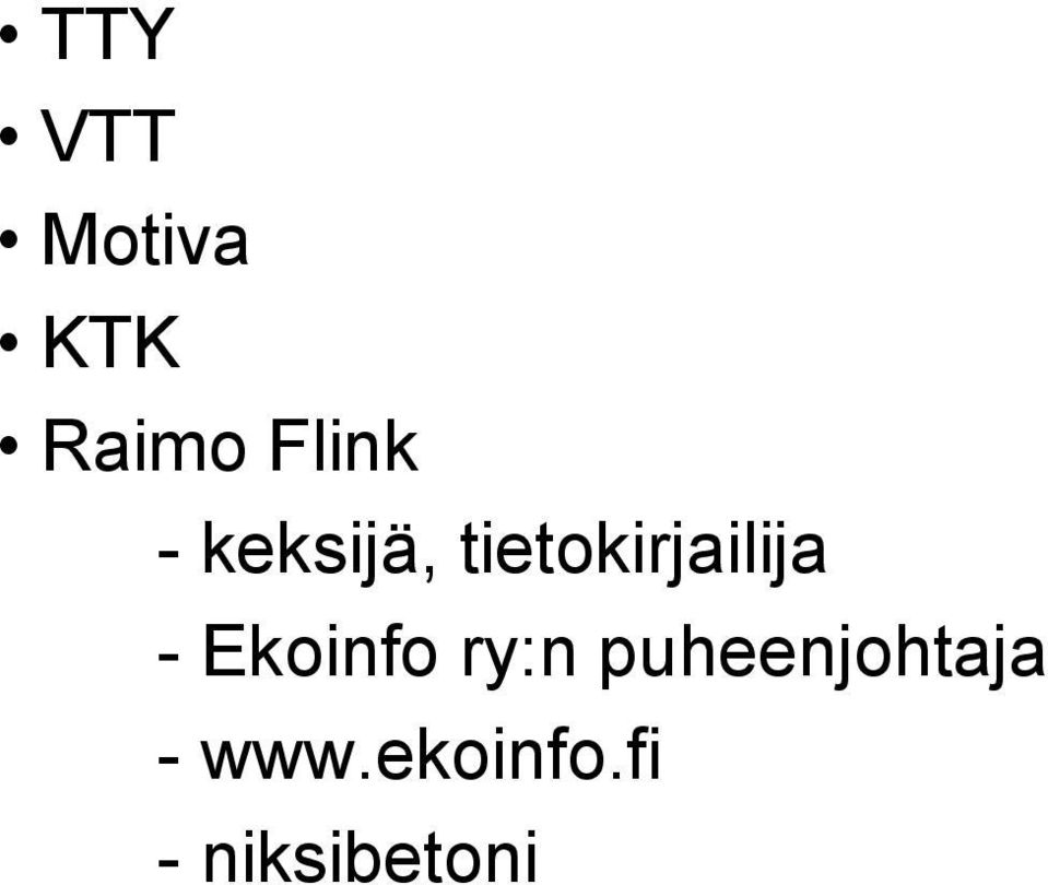 tietokirjailija - Ekoinfo