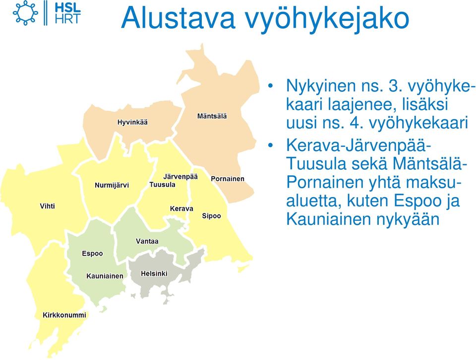 vyöhykekaari Kerava-Järvenpää- Tuusula sekä