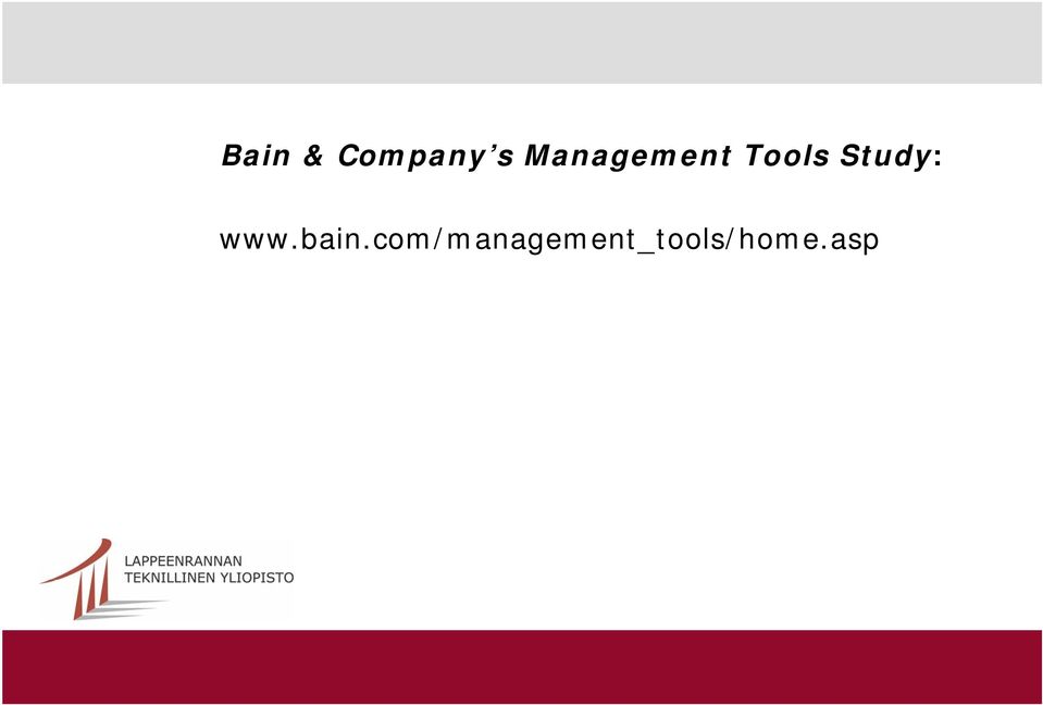 Study: www.bain.