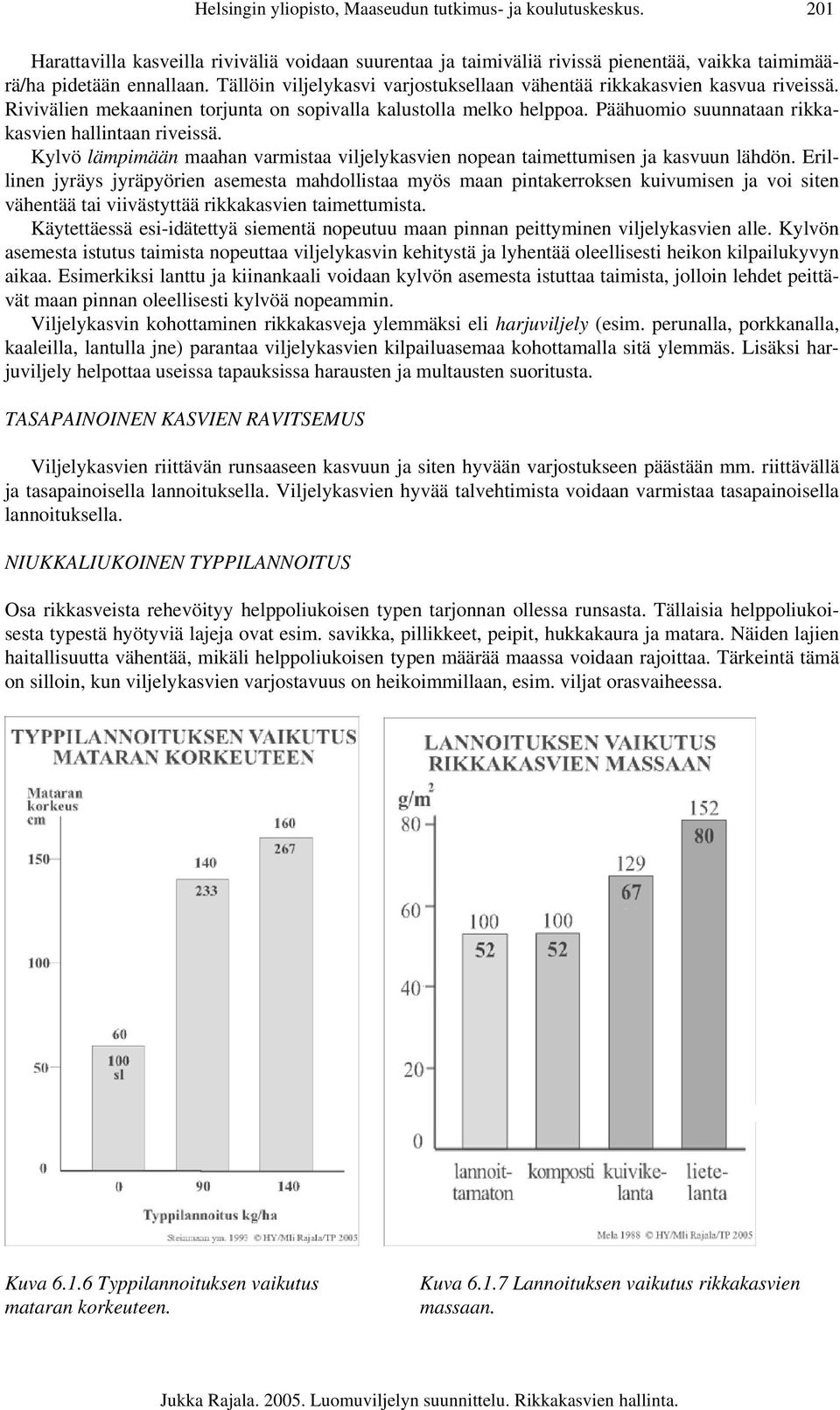 Päähuomio suunnataan rikkakasvien hallintaan riveissä. Kylvö lämpimään maahan varmistaa viljelykasvien nopean taimettumisen ja kasvuun lähdön.