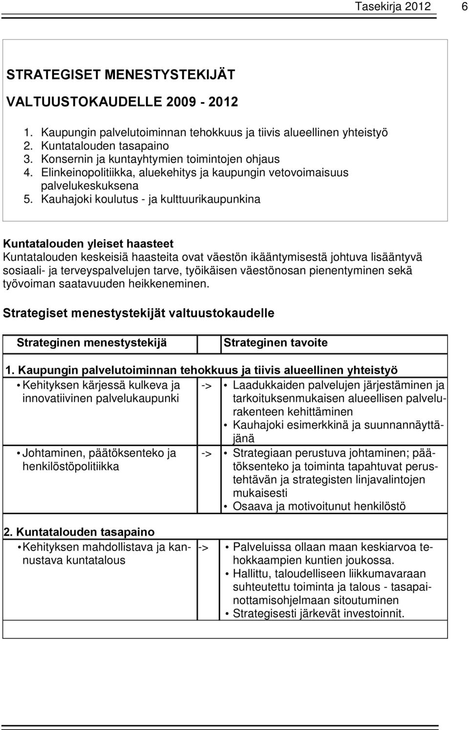 Kauhajoki koulutus - ja kulttuurikaupunkina Kuntatalouden yleiset haasteet Kuntatalouden keskeisiä haasteita ovat väestön ikääntymisestä johtuva lisääntyvä sosiaali- ja terveyspalvelujen tarve,