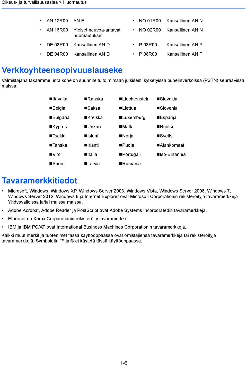 seuraavissa maissa: Itävalta Ranska Liechtenstein Slovakia Belgia Saksa Liettua Slovenia Bulgaria Kreikka Luxemburg Espanja Kypros Unkari Malta Ruotsi Tsekki Islanti Norja Sveitsi Tanska Irlanti