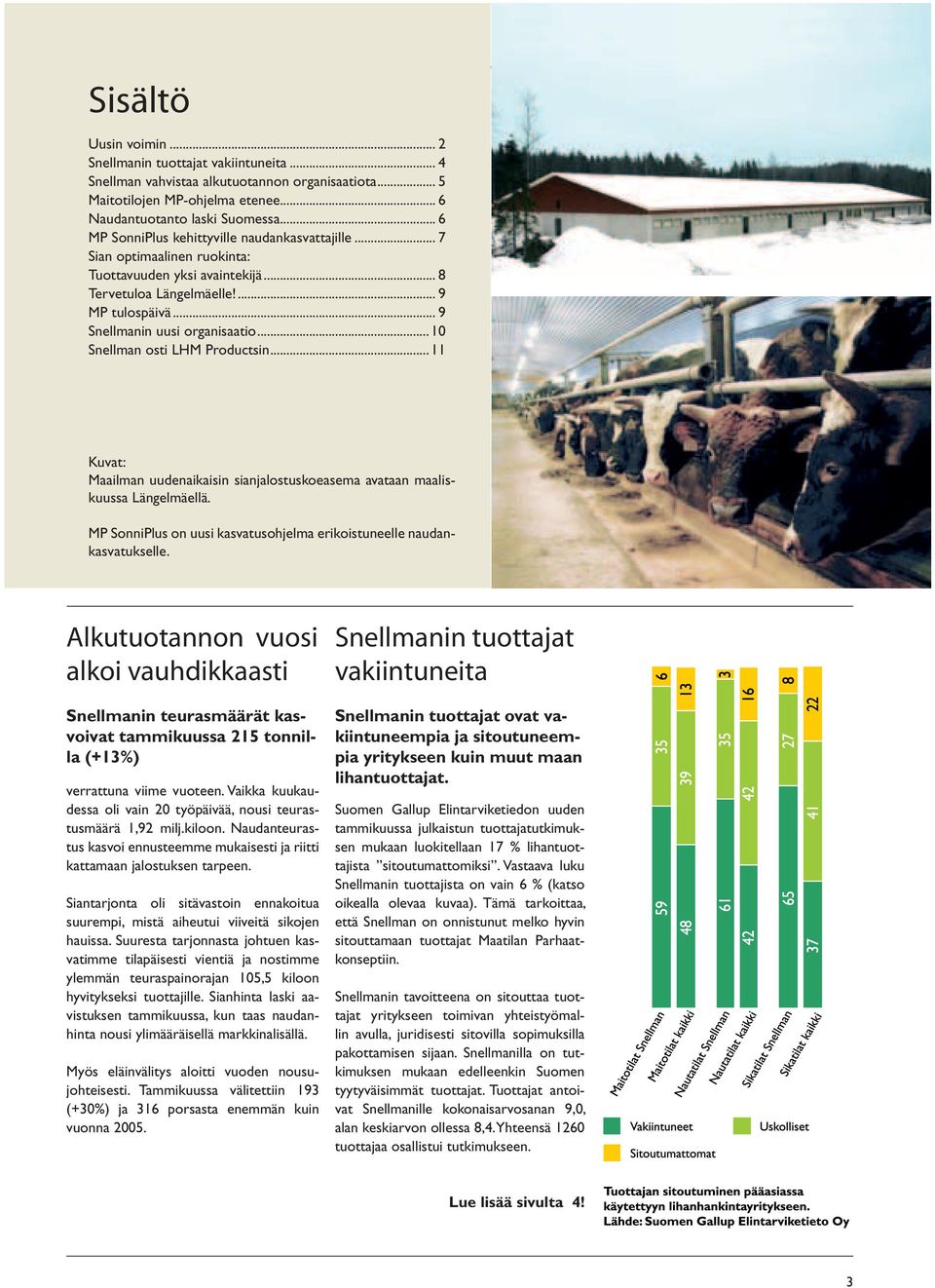 ..10 Snellman osti LHM Productsin...11 Maatilan Parhaat info Kuvat: Maailman uudenaikaisin sianjalostuskoeasema avataan maaliskuussa Längelmäellä.