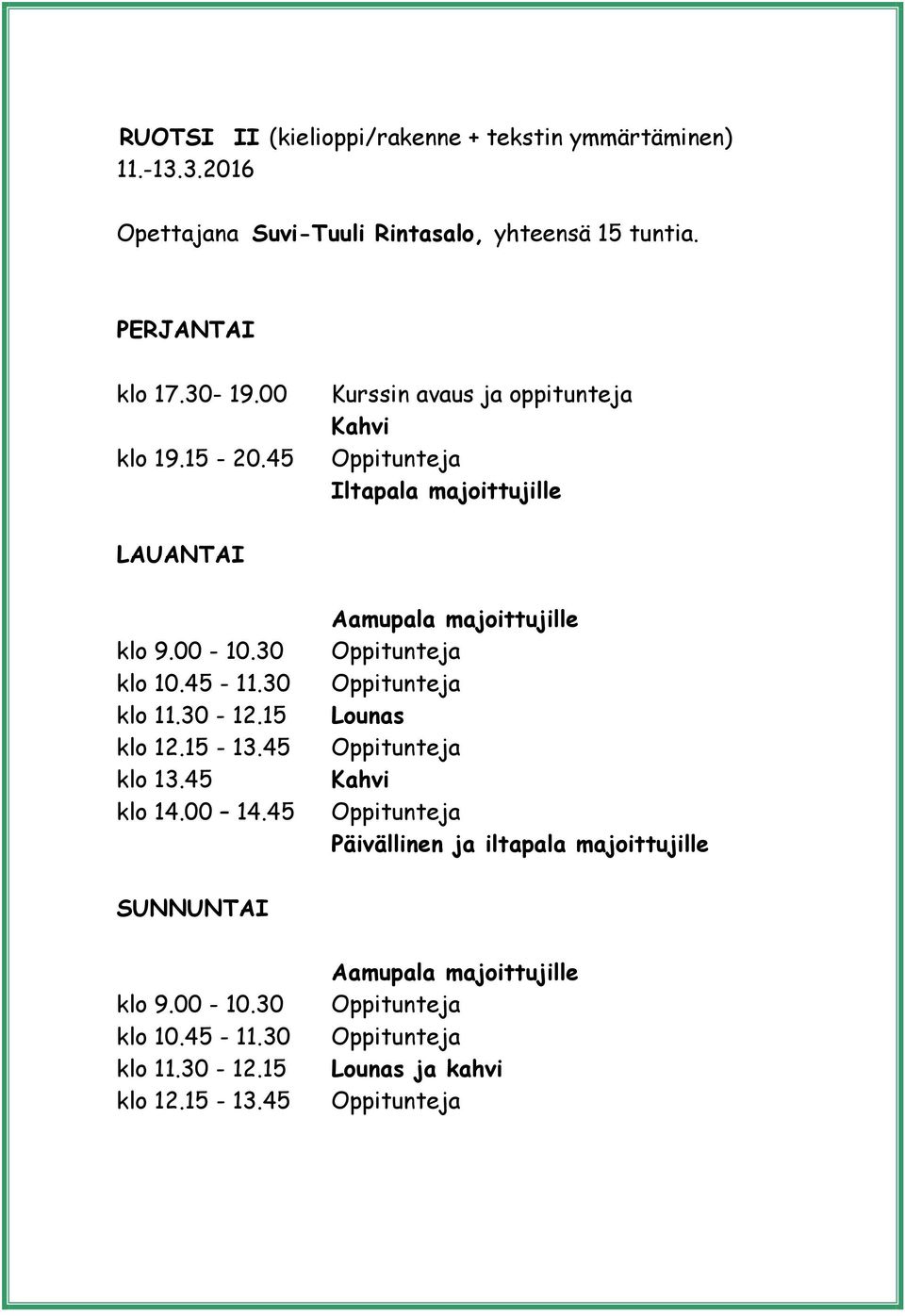 -13.3.2016 Opettajana