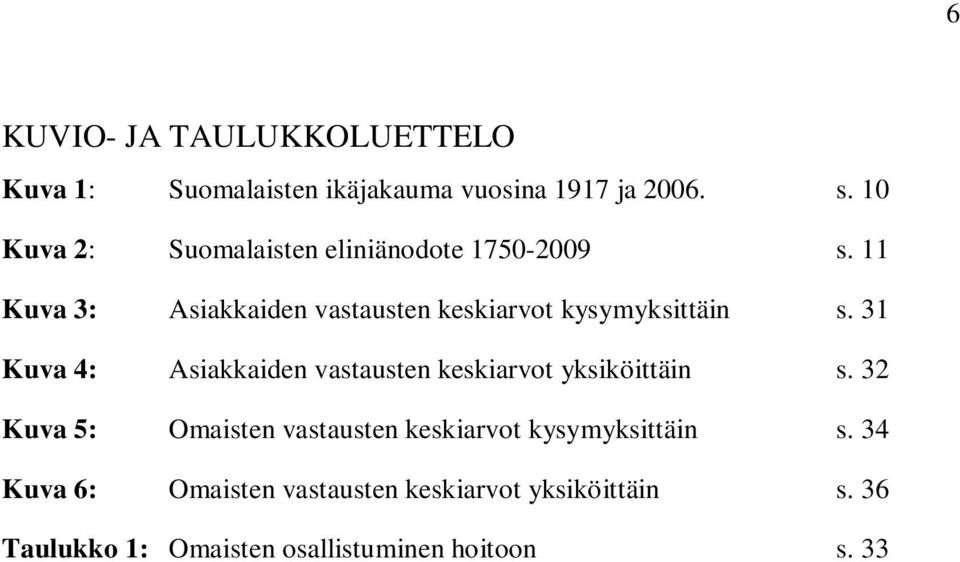 11 Kuva 3: Asiakkaiden vastausten keskiarvot kysymyksittäin s.