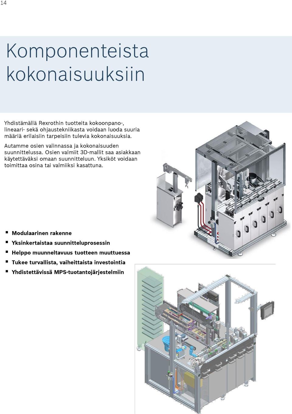 Osien valmiit 3D-mallit saa asiakkaan käytettäväksi omaan suunnitteluun. Yksiköt voidaan toimittaa osina tai valmiiksi kasattuna.