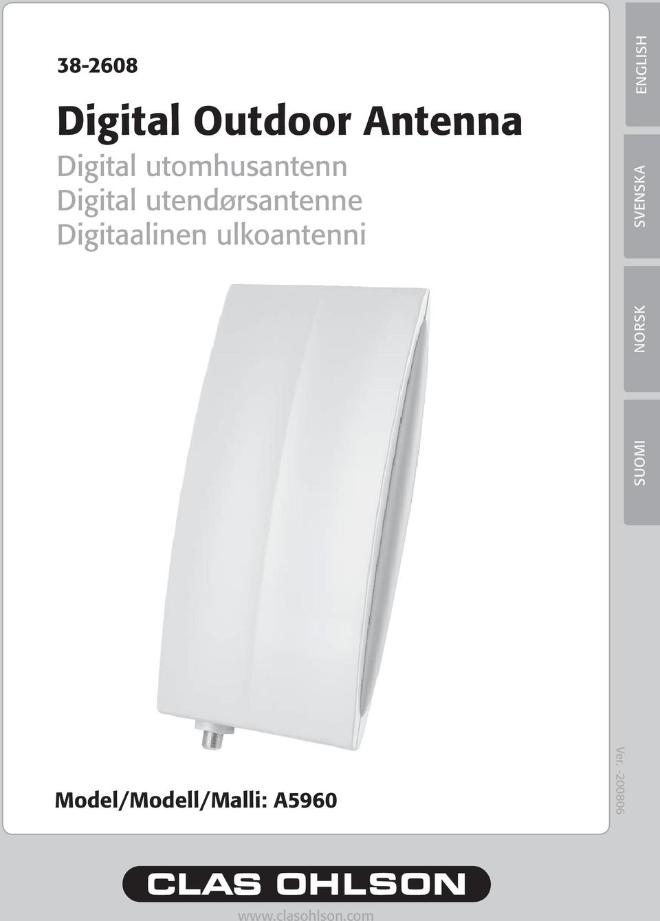 Digitaalinen ulkoantenni SUOMI NORSK SVENSKA