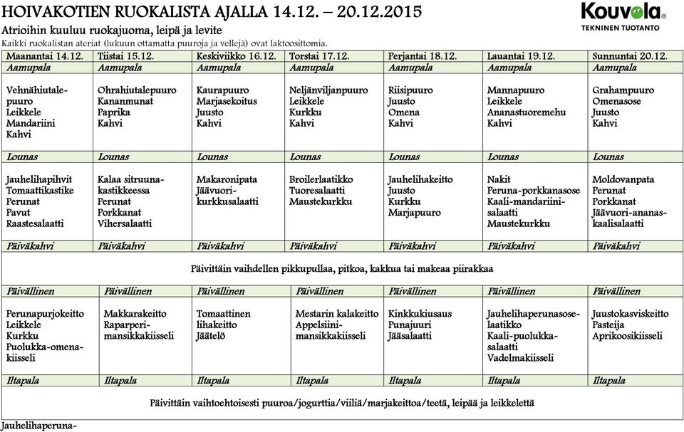 2015 Maanantai 14.12.