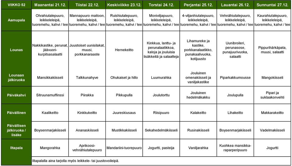 Keskiviikko 23.12.