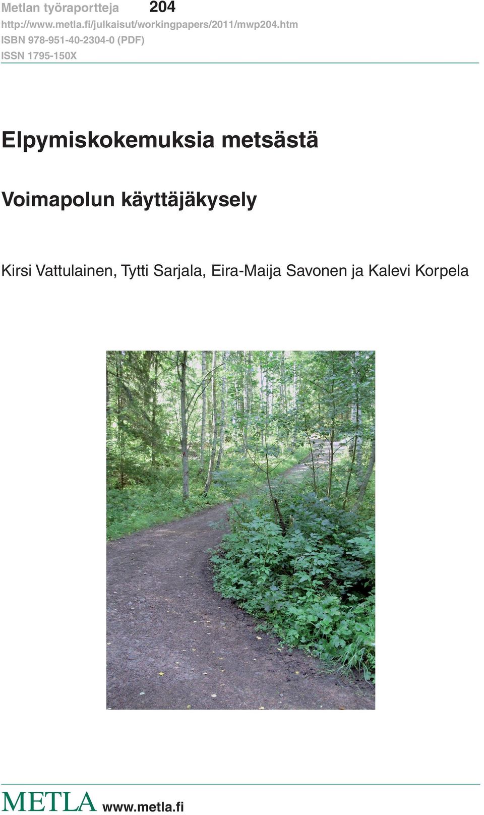 Voimapolun käyttäjäkysely Kirsi Vattulainen, Tytti