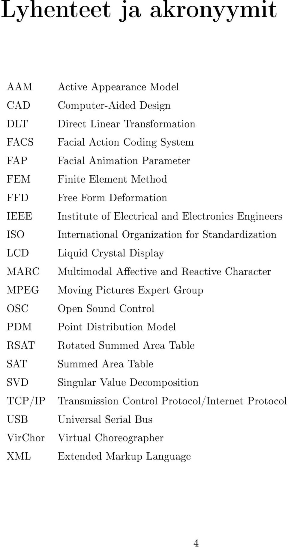 Organization for Standardization Liquid Crystal Display Multimodal Aective and Reactive Character Moving Pictures Expert Group Open Sound Control Point Distribution Model Rotated