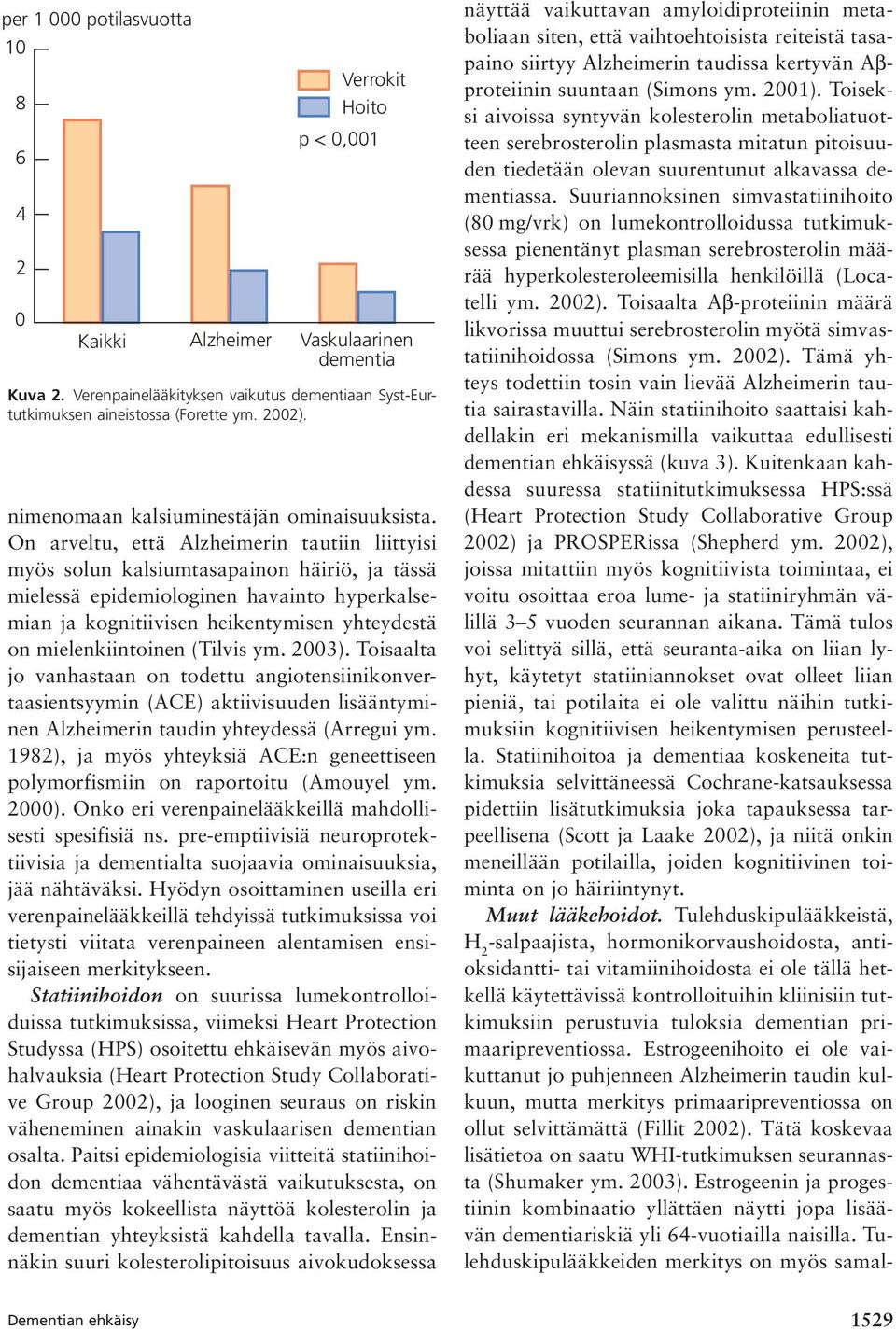 On arveltu, että Alzheimerin tautiin liittyisi myös solun kalsiumtasapainon häiriö, ja tässä mielessä epidemiologinen havainto hyperkalsemian ja kognitiivisen heikentymisen yhteydestä on