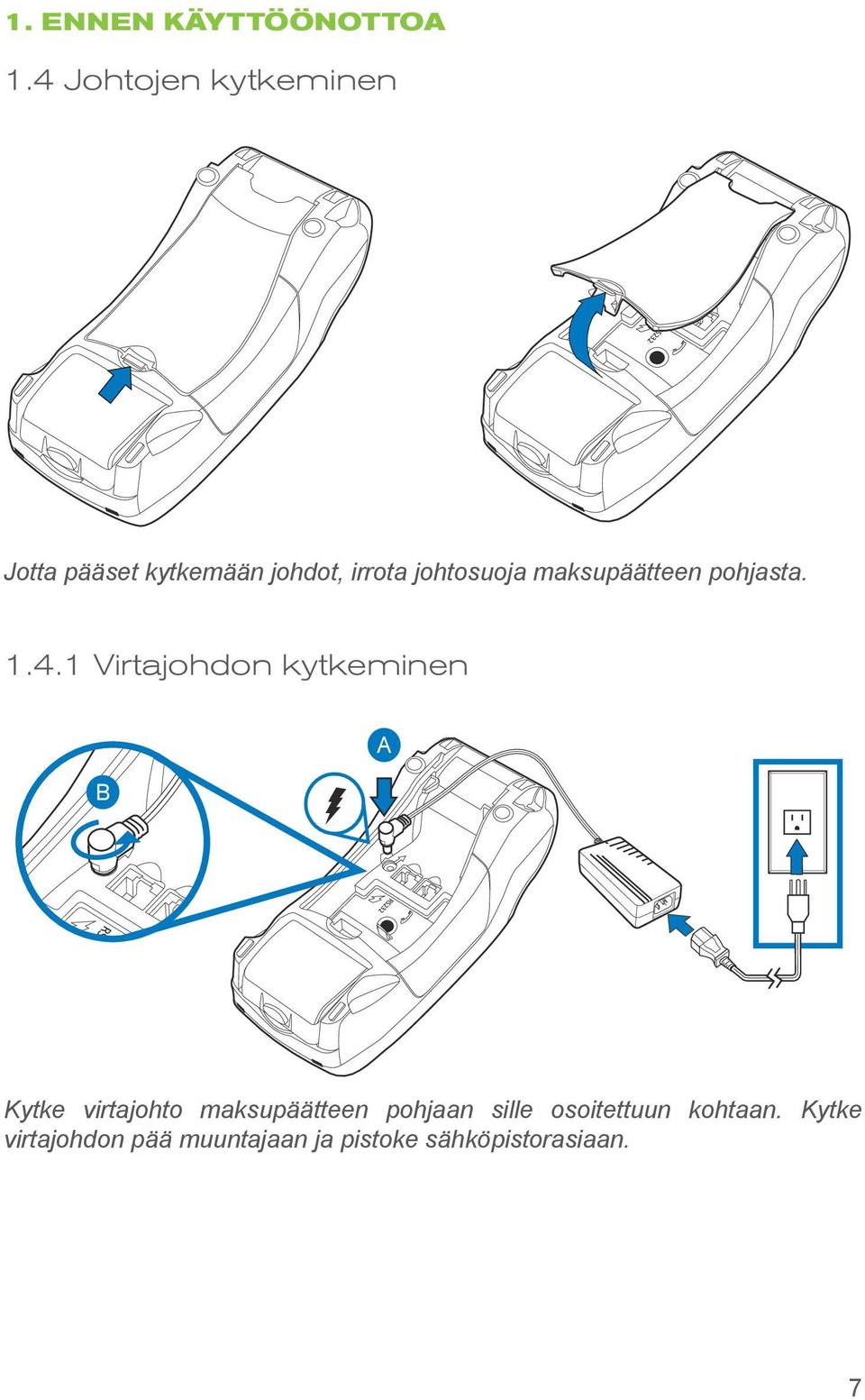 maksupäätteen pohjasta. 1.4.