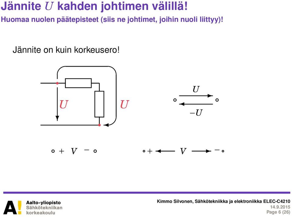 johtimet, joihin nuoli liittyy)!