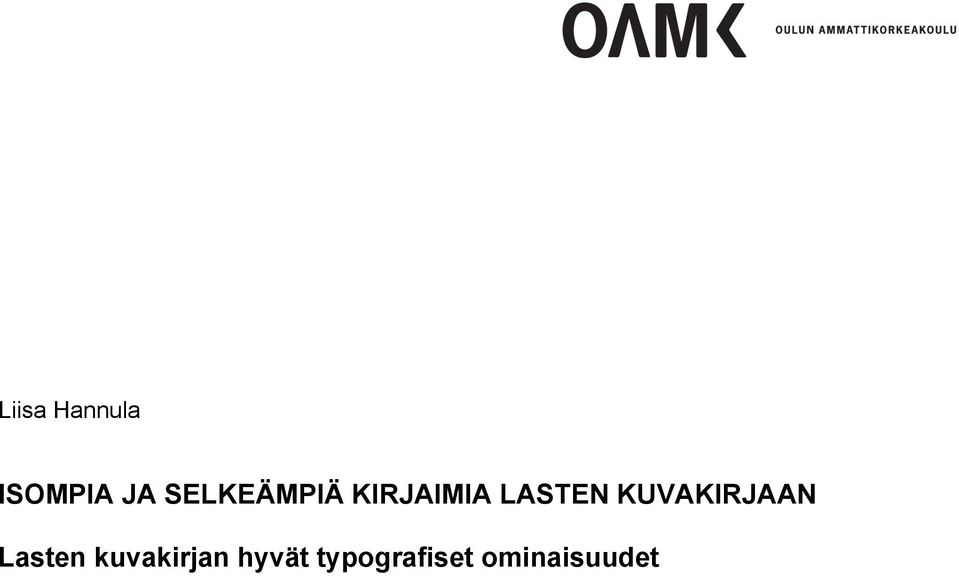 KUVAKIRJAAN Lasten