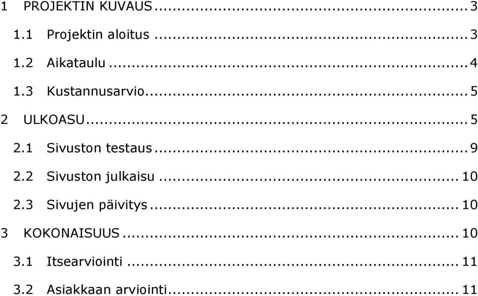 .. 9 2.2 Sivuston julkaisu... 10 2.3 Sivujen päivitys.