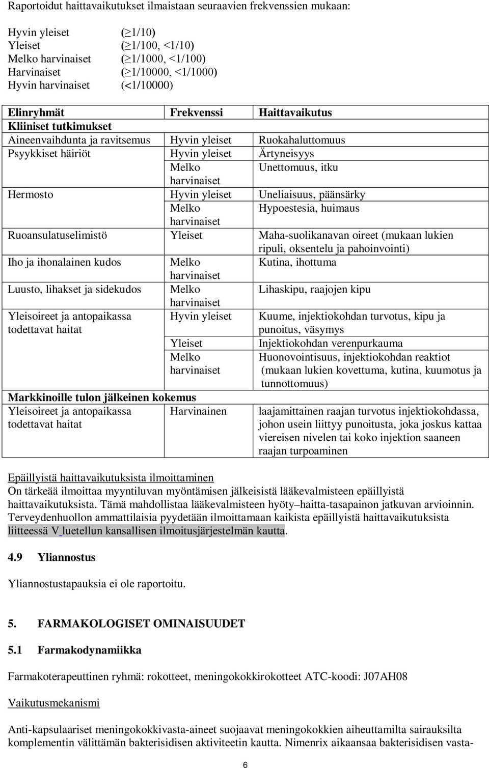 Unettomuus, itku harvinaiset Hermosto Hyvin yleiset Uneliaisuus, päänsärky Melko Hypoestesia, huimaus harvinaiset Ruoansulatuselimistö Yleiset Maha-suolikanavan oireet (mukaan lukien ripuli,