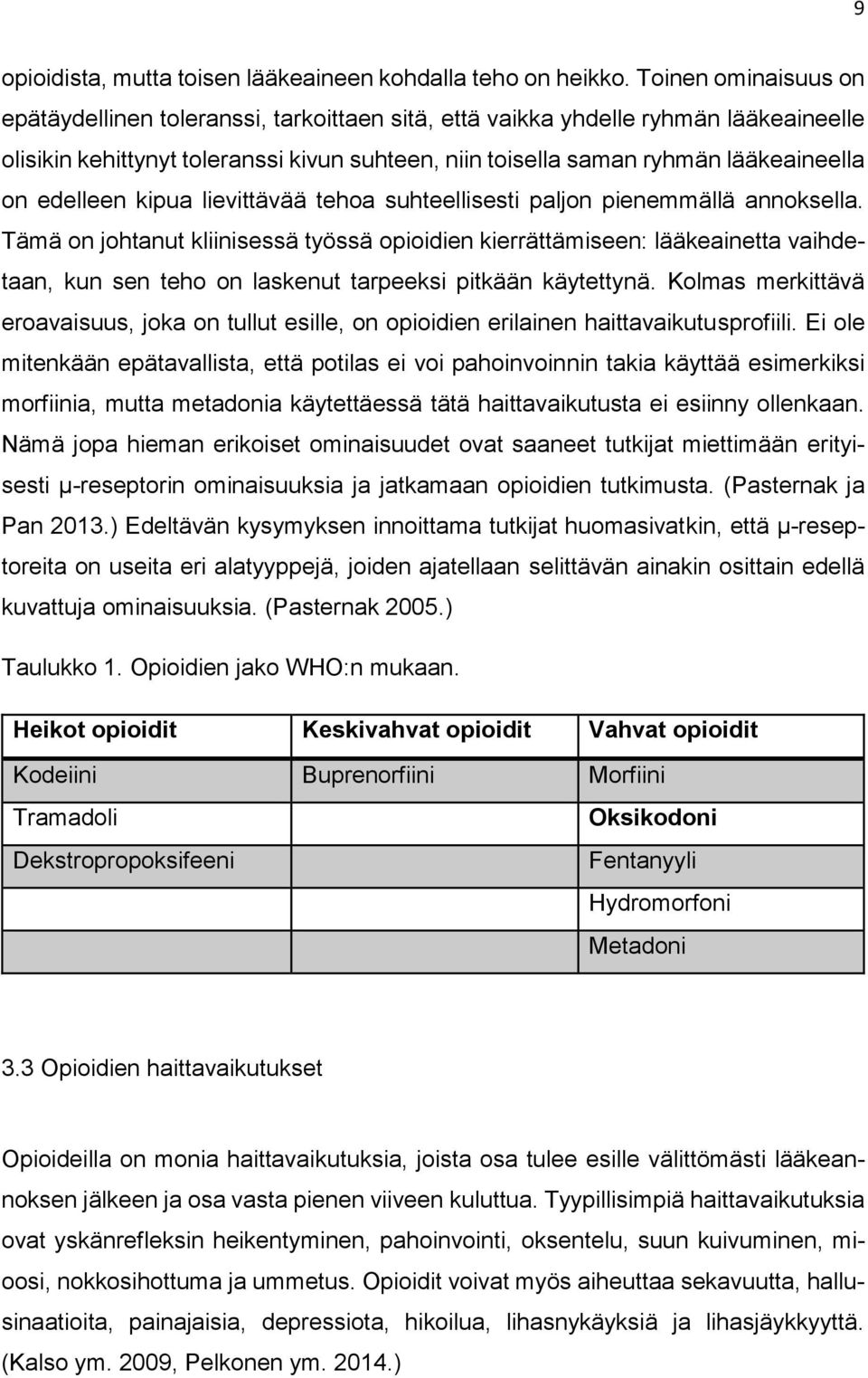 edelleen kipua lievittävää tehoa suhteellisesti paljon pienemmällä annoksella.