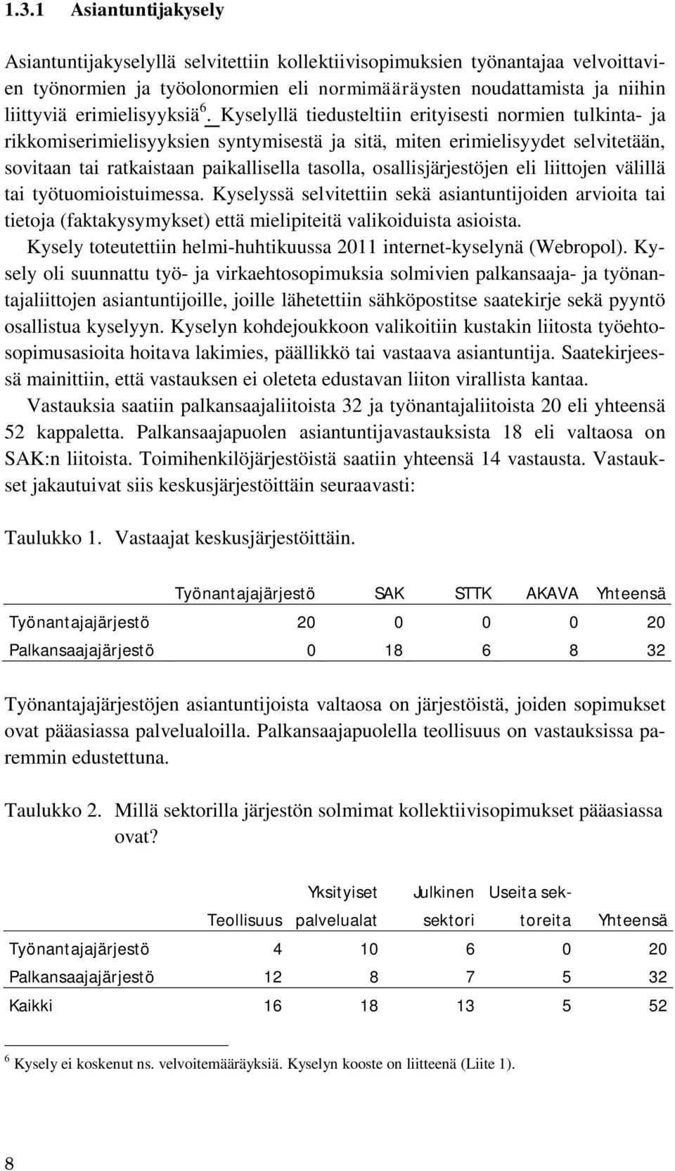 Kyselyllä tiedusteltiin erityisesti normien tulkinta- ja rikkomiserimielisyyksien syntymisestä ja sitä, miten erimielisyydet selvitetään, sovitaan tai ratkaistaan paikallisella tasolla,