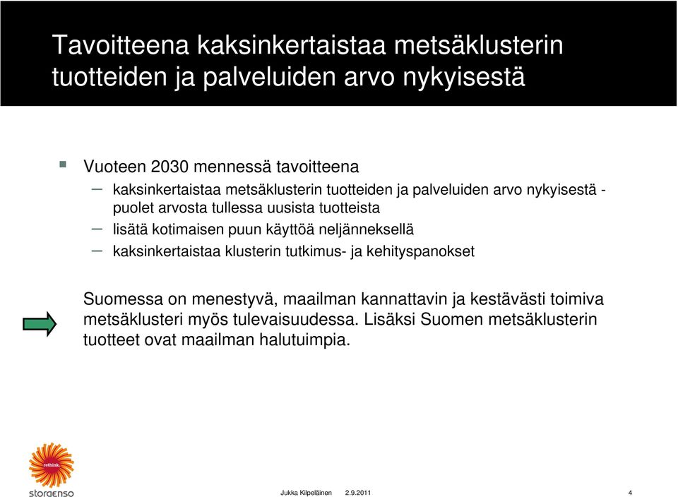kotimaisen puun käyttöä neljänneksellä kaksinkertaistaa klusterin tutkimus- ja kehityspanokset Suomessa on menestyvä, maailman