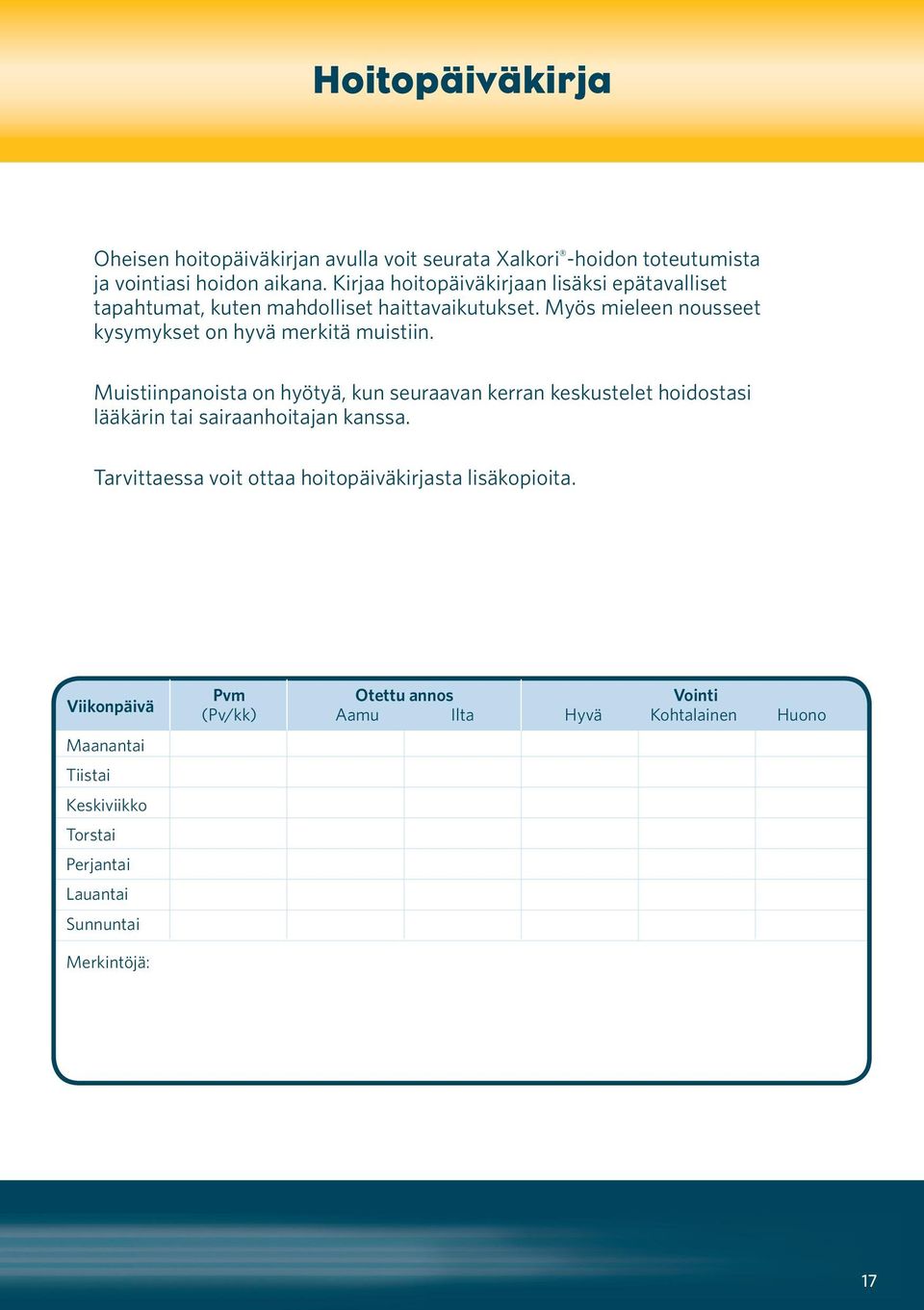 Myös mieleen nousseet kysymykset on hyvä merkitä muistiin.