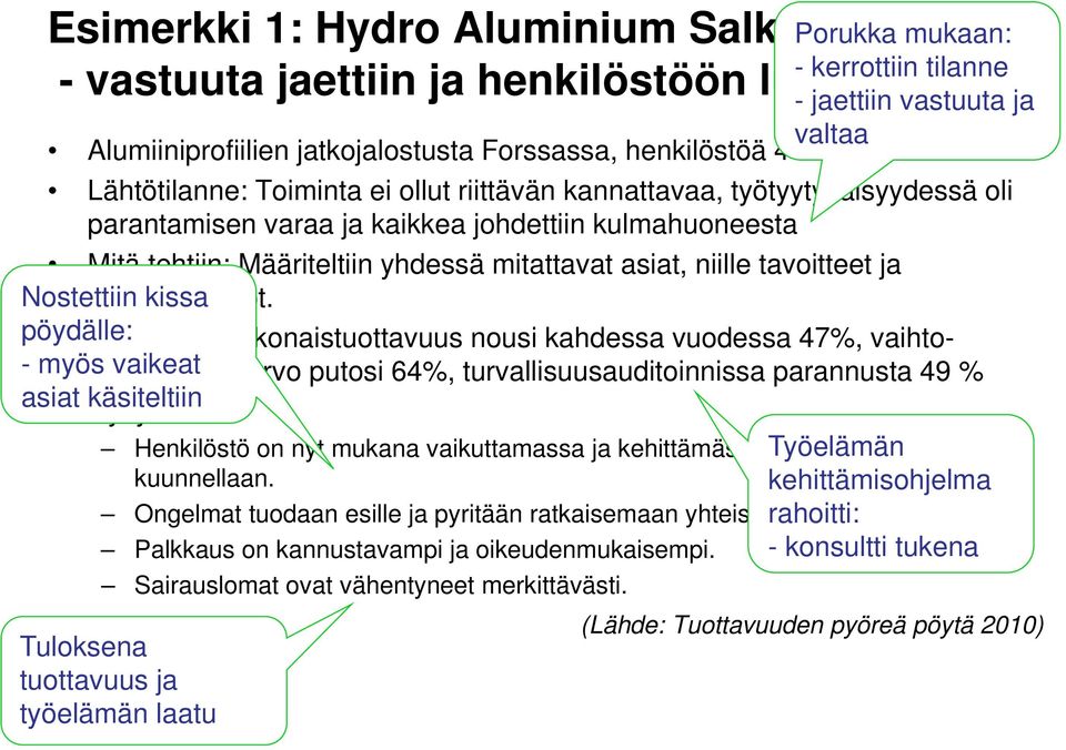 asiat, niille tavoitteet ja Nostettiin vastuuhenkilöt.