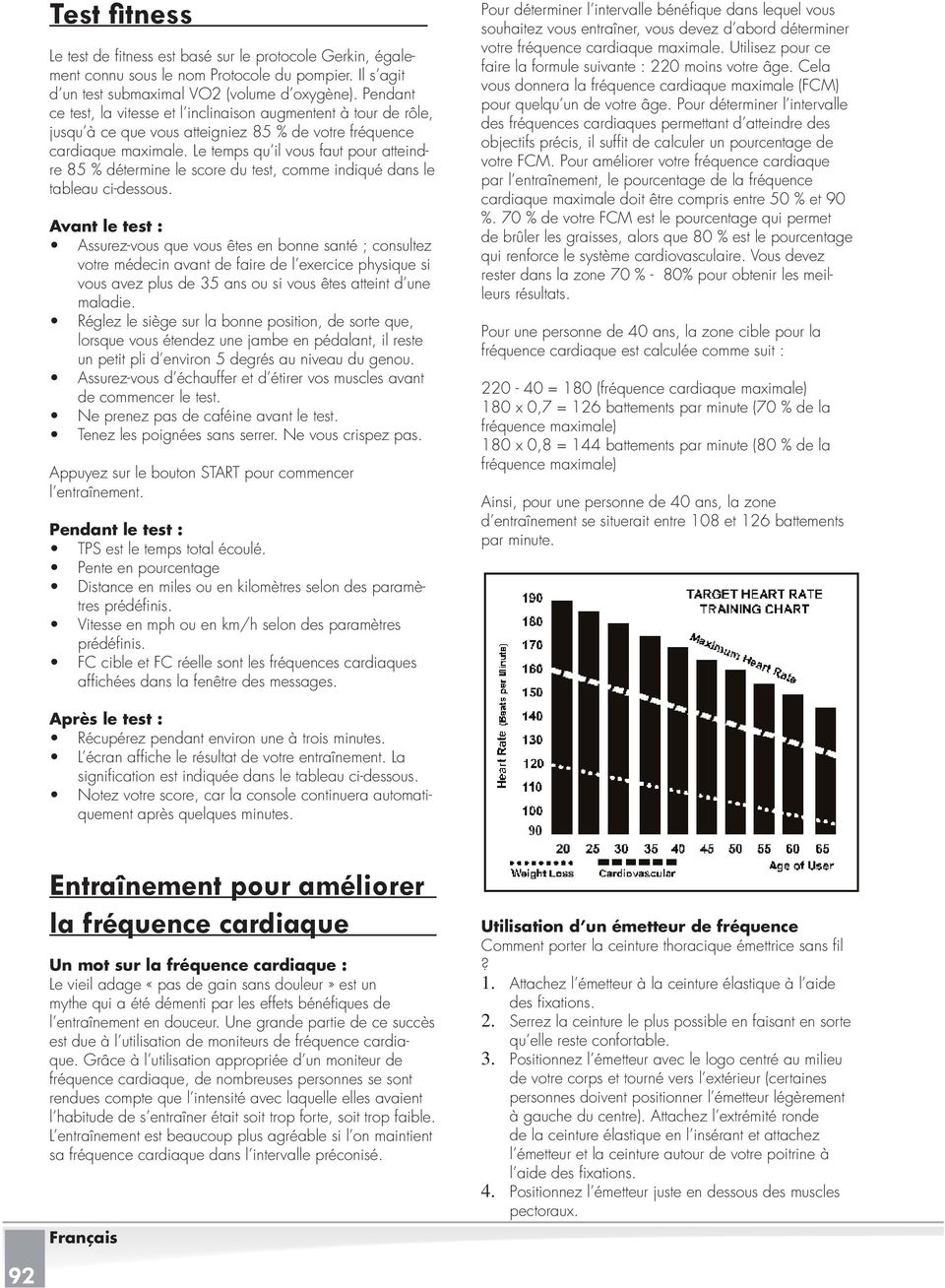 Le temps qu il vous faut pour atteindre 85 % détermine le score du test, comme indiqué dans le tableau ci-dessous.