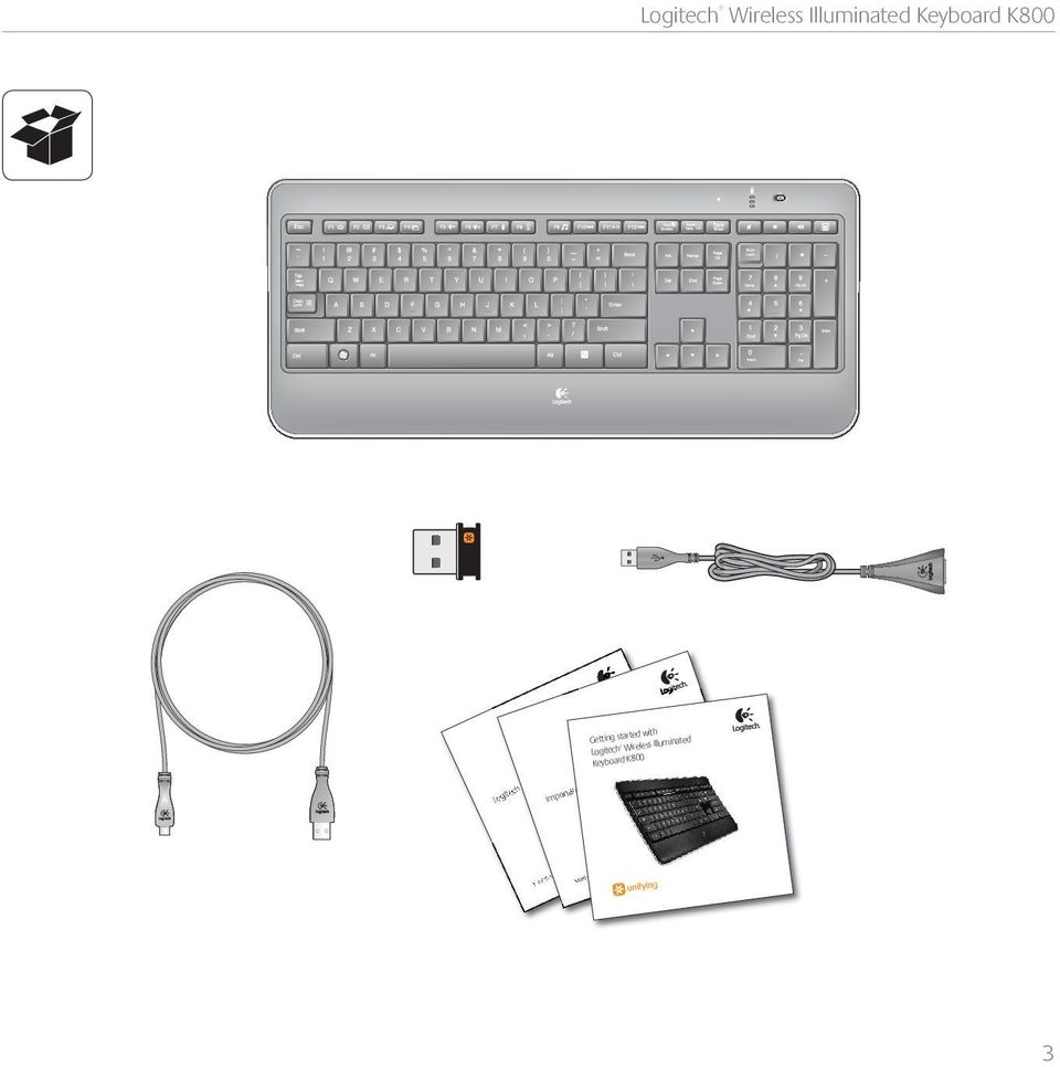 Illuminated Keyboard K800 Safety,