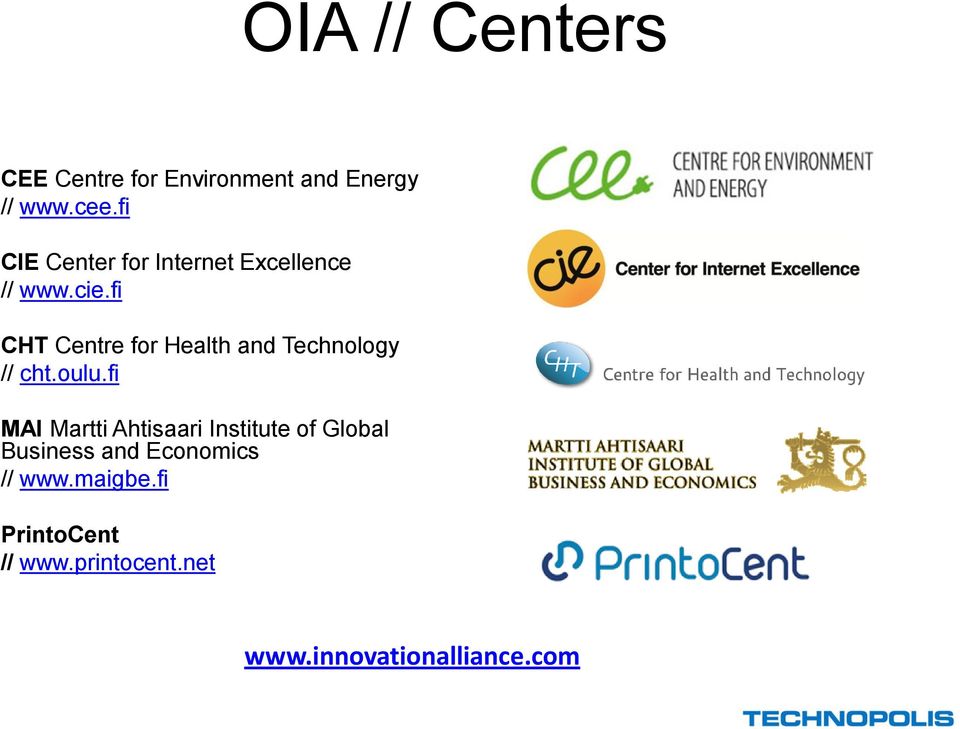 fi CHT Centre for Health and Technology // cht.oulu.