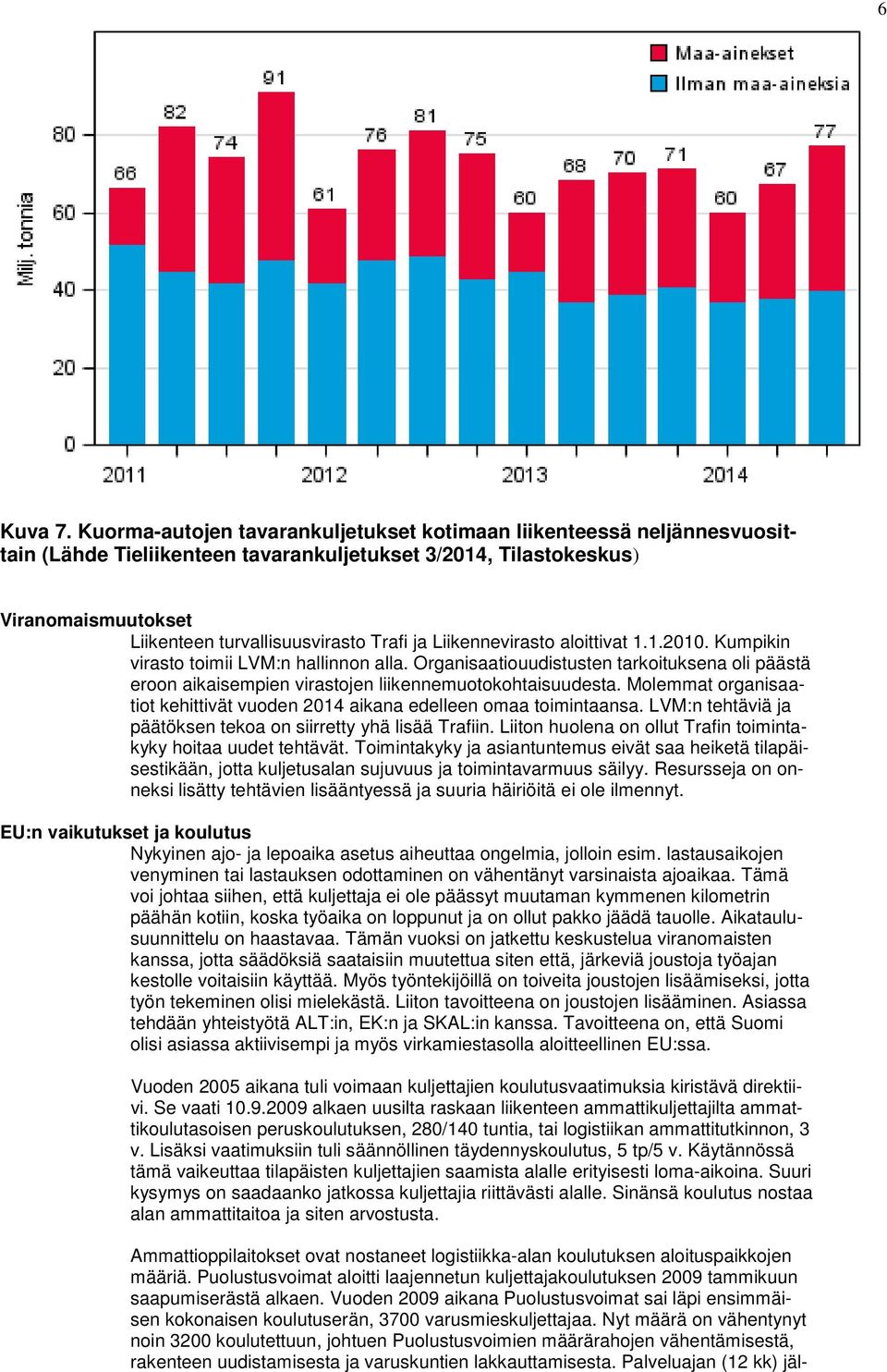 Liikennevirasto aloittivat 1.1.2010. Kumpikin virasto toimii LVM:n hallinnon alla. Organisaatiouudistusten tarkoituksena oli päästä eroon aikaisempien virastojen liikennemuotokohtaisuudesta.