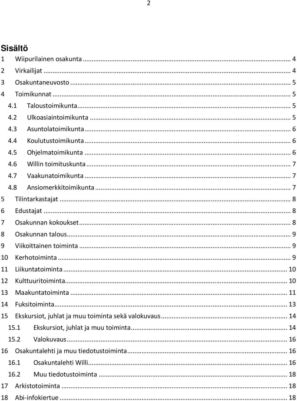 .. 8 7 Osakunnan kokoukset... 8 8 Osakunnan talous... 9 9 Viikoittainen toiminta... 9 10 Kerhotoiminta... 9 11 Liikuntatoiminta... 10 12 Kulttuuritoiminta... 10 13 Maakuntatoiminta.